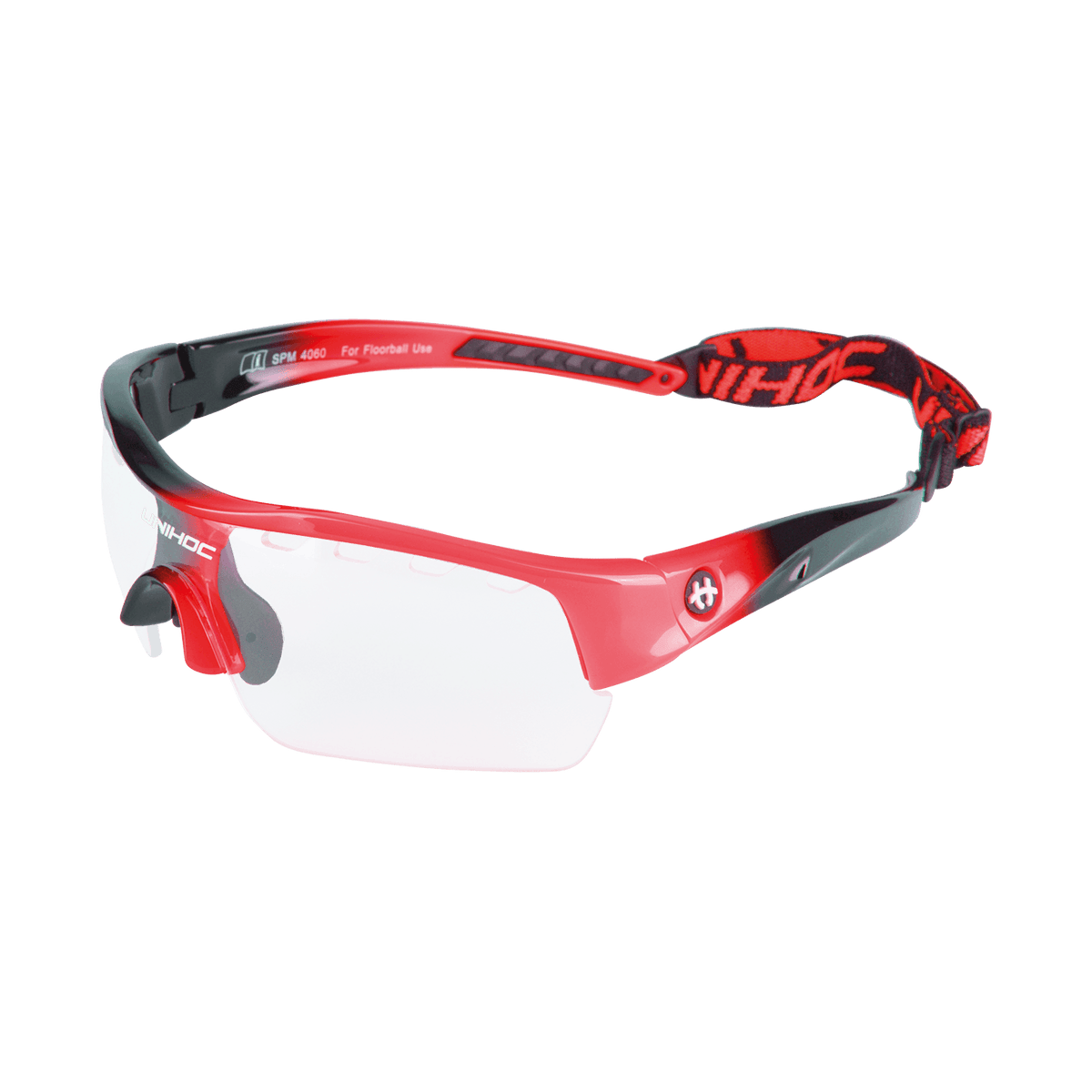 Unihoc Eyewear VICTORY JR Sort/Neonrød – Ongoal